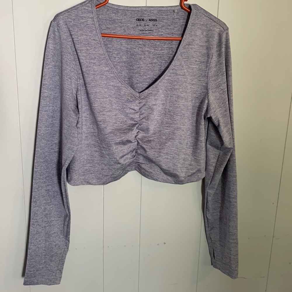 ASOS Fitness Purple Crop Top - size 14